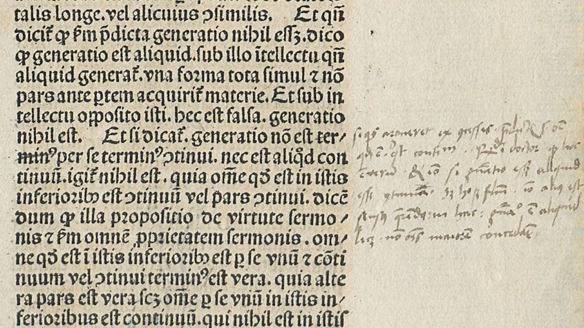 Bl. 123v der Inkunabel mit Annotationen Martin Luthers. Handschriftenabteilung. Lizenz: CC-BY-NC-SA.