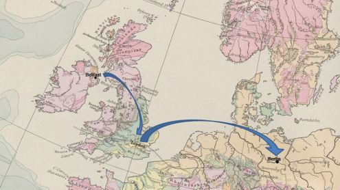 Kartenausschnitt: Berghaus' physikalischer Atlas. - Gotha, 1886. Signatur: 2" Kart. W 183-1