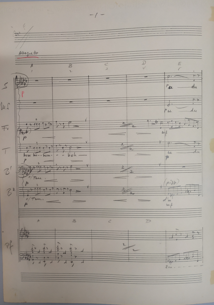 Pjotr Iljitsch Tschaikowski: Marsch („Dances caractéristiques“) aus der Nussknacker-Suite, für Vokalensemble bearbeitet von Harry Frommermann (4. Mai 1950) Pjotr Iljitsch Tschaikowski: Marsch („Dances caractéristiques“) aus der Nussknacker-Suite, für Vokalensemble bearbeitet von Harry Frommermann (4. Mai 1950)