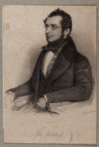 Joseph Fischhof (1804–1857), Lithografie von Andreas Staub, 1836