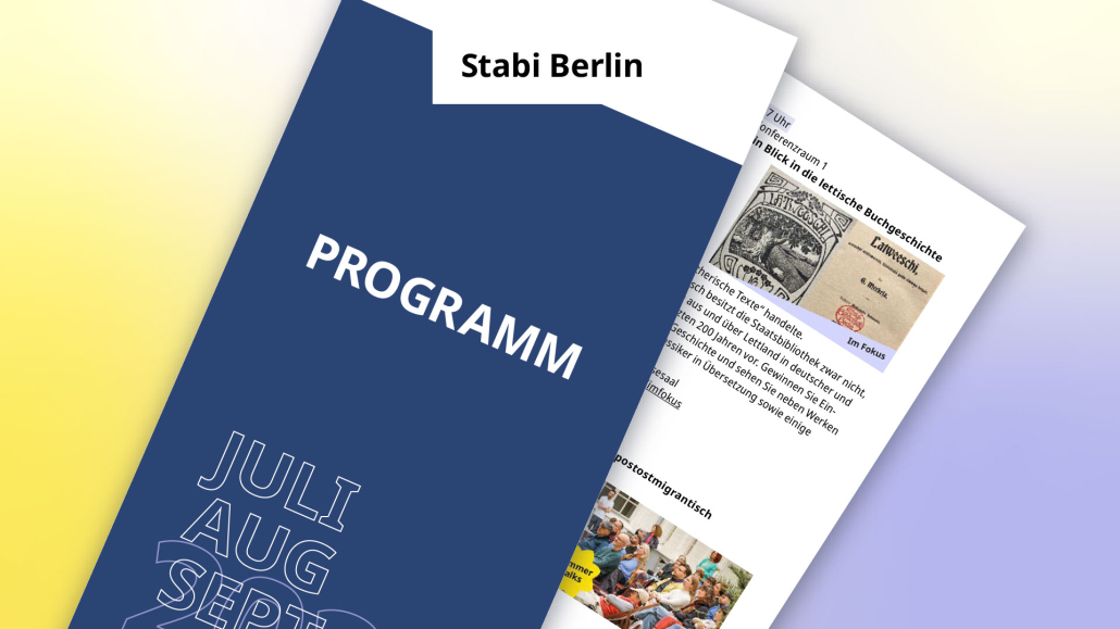 Cover und Innenseite des aktuellen Programmhefts