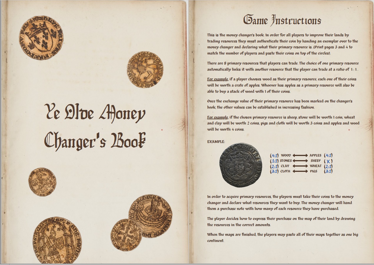 Anleitung zu einem Spiel, das Teil eines umfangreichen Materialpakets zu mittelalterlichen Münzen ist. Hierzu zählt auch ein Interaktives Online-Spiel für Kinder von Paloma Pucci (BnF)