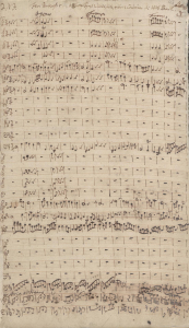 Schriftprobe Wilhelm Friedemann Bachs aus dem Jahr 1746 (entnommen aus Mus.ms. Bach P 322) in den Digitalisierten Sammlungen der Staatsbibliothek zu Berlin