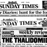 Ausschnitte der Titelblätter: The Sunday Times vom 01.10.1967 No 7531, 19.05.1968 No 7564 und 08.05.1983 No 8287