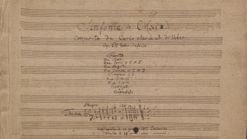 Titelblatt 55 MS 223 (Carl Maria von Weber, Sinfonie Nr. 2 C-Dur WeV M.3)