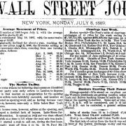 Titelblatt The Wall Street Journal (8.7.1889, No 1)