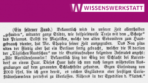 Innsbrucker Nachrichten, 03.09.1883 (Montag), Nr 201, Seite 6 (3720) "Ein seltener Fund"