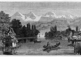 Die Aarinsel bei Thun, auf der Heinrich von Kleist kurzzeitig lebte