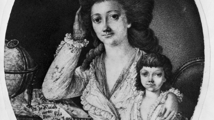 Heinrich von Kleist als Siebenjähriger mit seiner Mutter