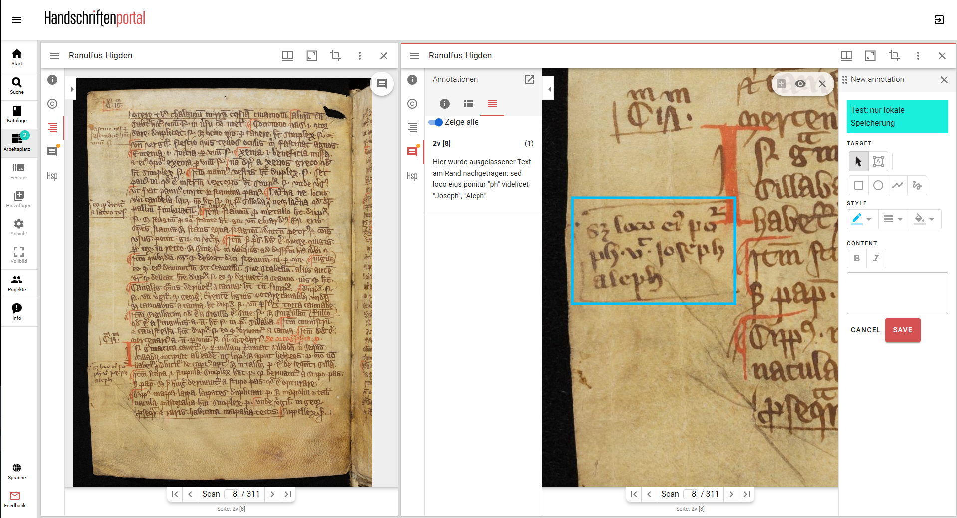 Neue Annotationsfunktion im Handschriftenportal – Testphase gestartet - SBB aktuell